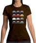 Porsche Box 986 T 12 Colour Grid Womens T-Shirt