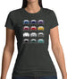 Porsche Box 986 T 12 Colour Grid Womens T-Shirt