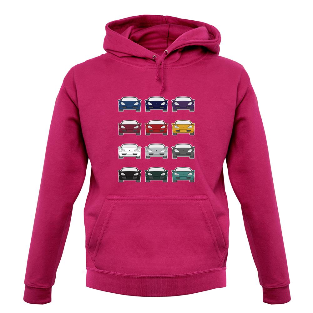 Porsche Box 986 T 12 Colour Grid unisex hoodie