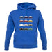 Porsche Box 986 T 12 Colour Grid unisex hoodie