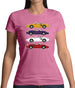 Porsche Box 986 4 Colour Grid Womens T-Shirt