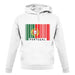 Portugal Barcode Style Flag unisex hoodie