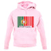 Portugal Barcode Style Flag unisex hoodie
