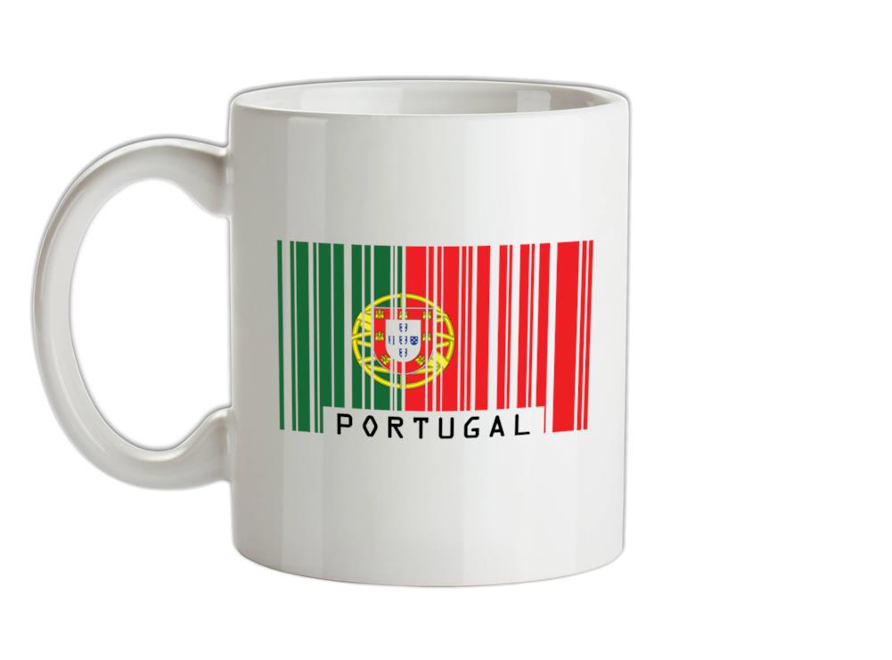 Portugal Barcode Style Flag Ceramic Mug