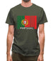 Portugal Barcode Style Flag Mens T-Shirt