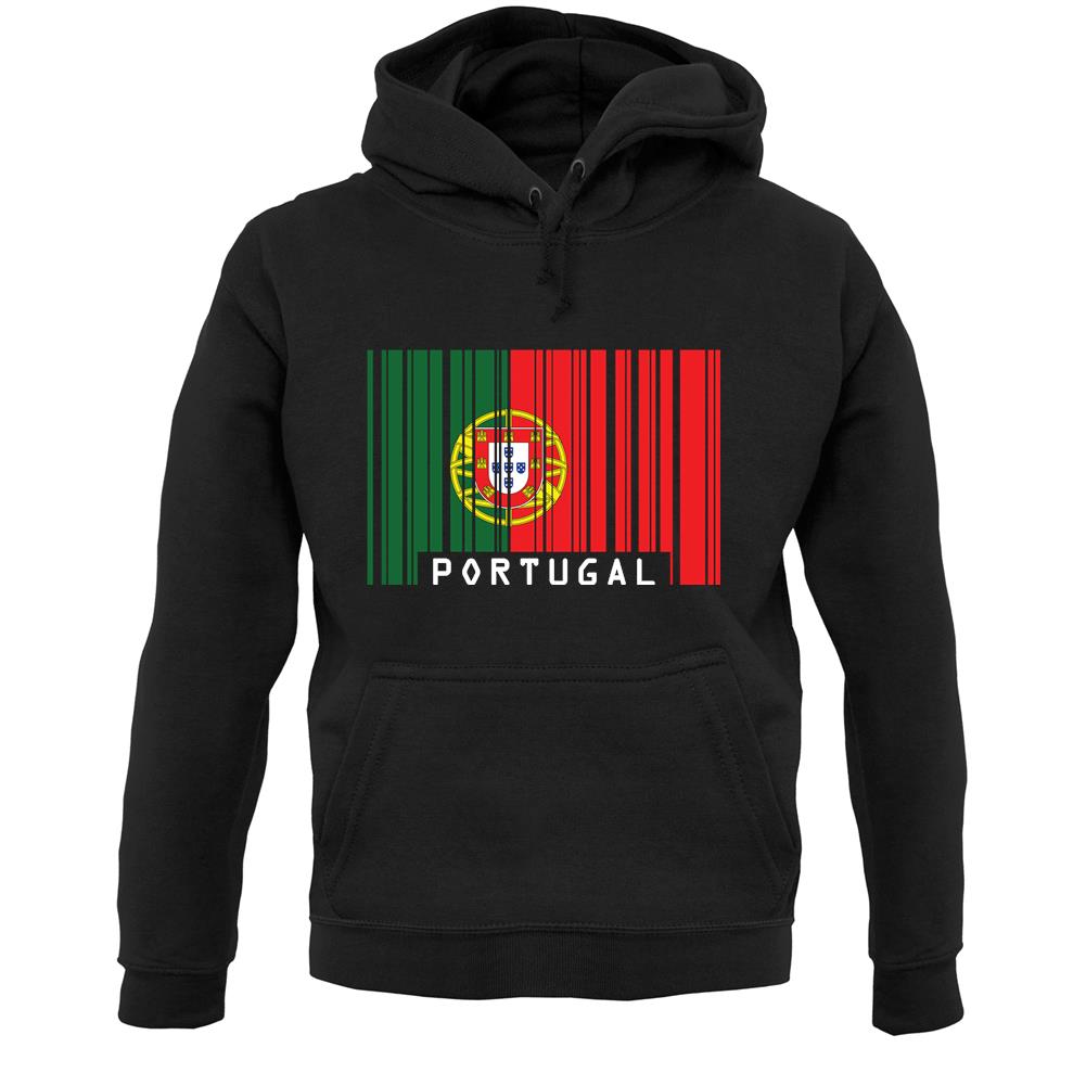 Portugal Barcode Style Flag Unisex Hoodie