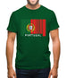 Portugal Barcode Style Flag Mens T-Shirt