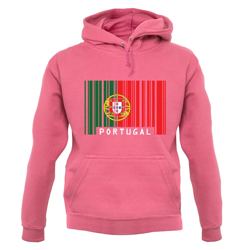 Portugal Barcode Style Flag unisex hoodie