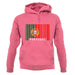 Portugal Barcode Style Flag unisex hoodie