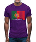 Portugal Barcode Style Flag Mens T-Shirt
