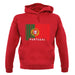 Portugal Barcode Style Flag unisex hoodie