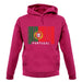 Portugal Barcode Style Flag unisex hoodie