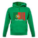 Portugal Barcode Style Flag unisex hoodie