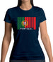 Portugal Barcode Style Flag Womens T-Shirt