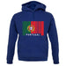 Portugal Barcode Style Flag unisex hoodie