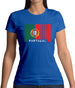 Portugal Barcode Style Flag Womens T-Shirt