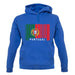 Portugal Barcode Style Flag unisex hoodie