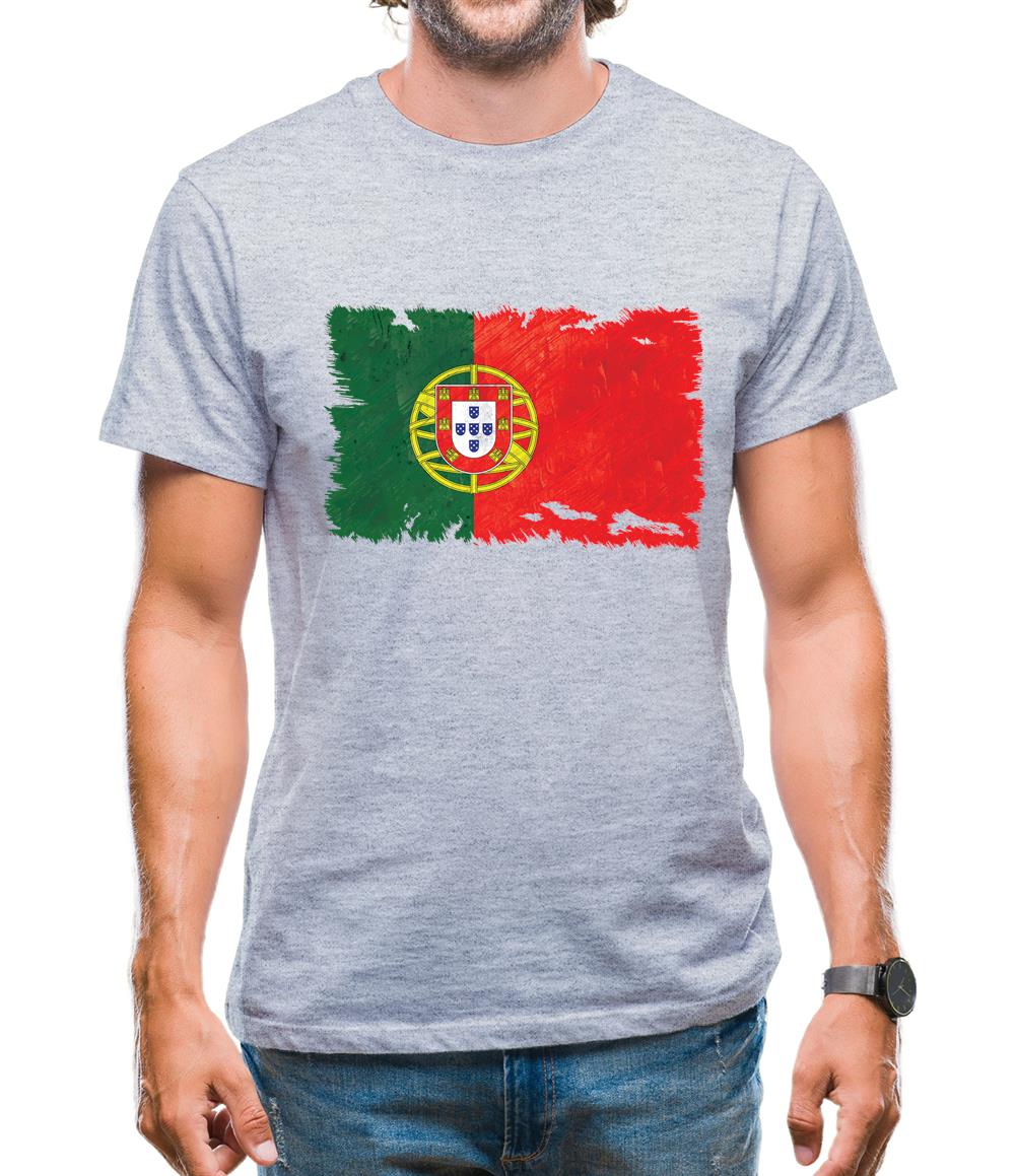 Portugal Grunge Style Flag Mens T-Shirt