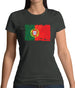 Portugal Grunge Style Flag Womens T-Shirt