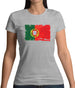 Portugal Grunge Style Flag Womens T-Shirt