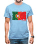 Portugal Grunge Style Flag Mens T-Shirt