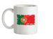 Portugal Grunge Style Flag Ceramic Mug