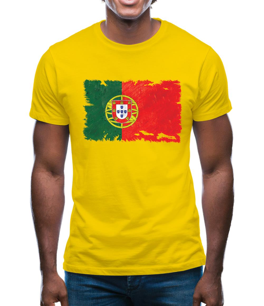 Portugal Grunge Style Flag Mens T-Shirt