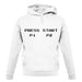Press Start P1 P2 unisex hoodie