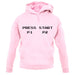 Press Start P1 P2 unisex hoodie