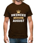 Princes Are Born In August Mens T-Shirt