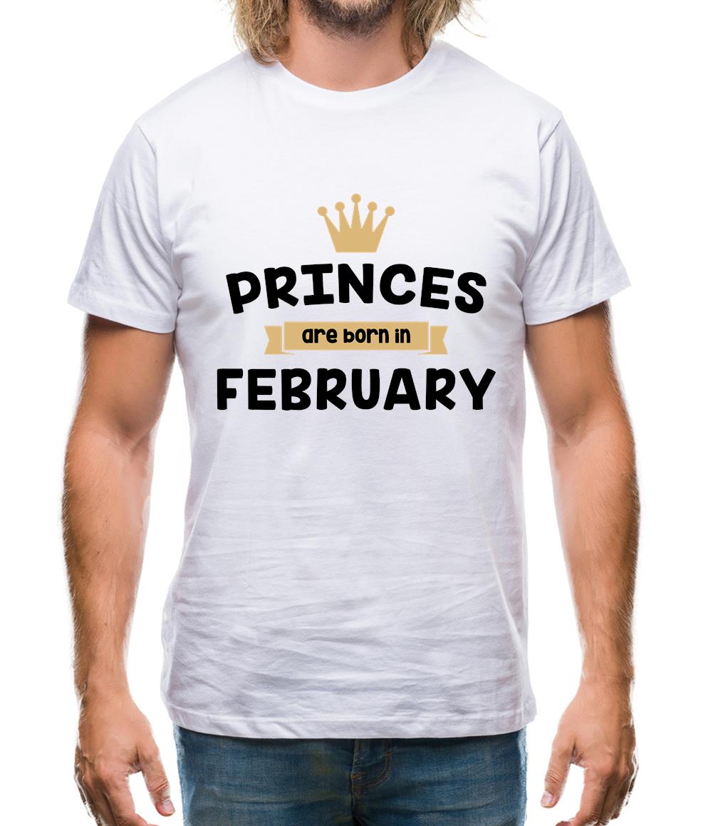 Princes Are Born In February Mens T-Shirt