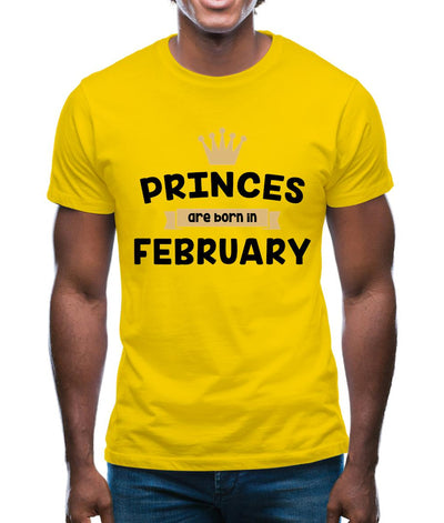 Princes Are Born In February Mens T-Shirt
