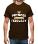 Princes Are Born In February Mens T-Shirt