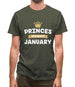 Princes Are Born In January Mens T-Shirt