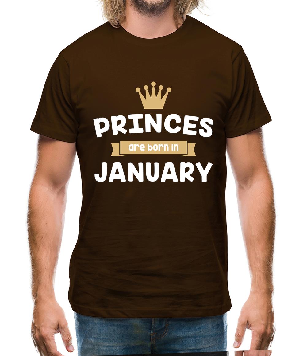 Princes Are Born In January Mens T-Shirt