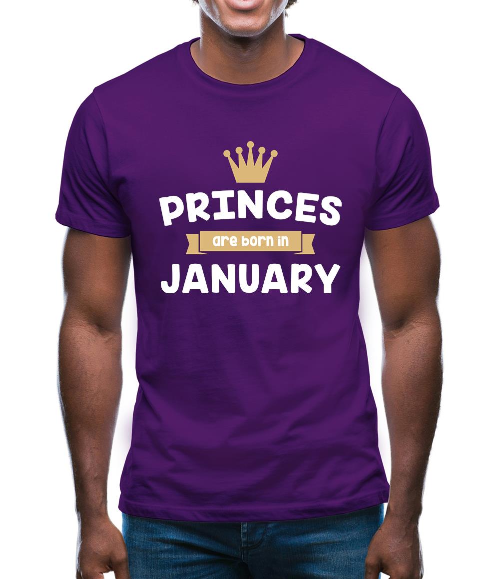 Princes Are Born In January Mens T-Shirt