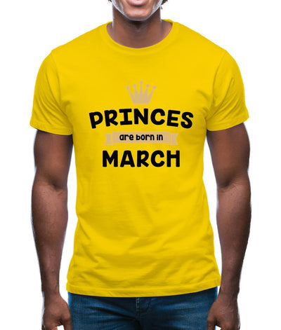 Princes Are Born In March Mens T-Shirt