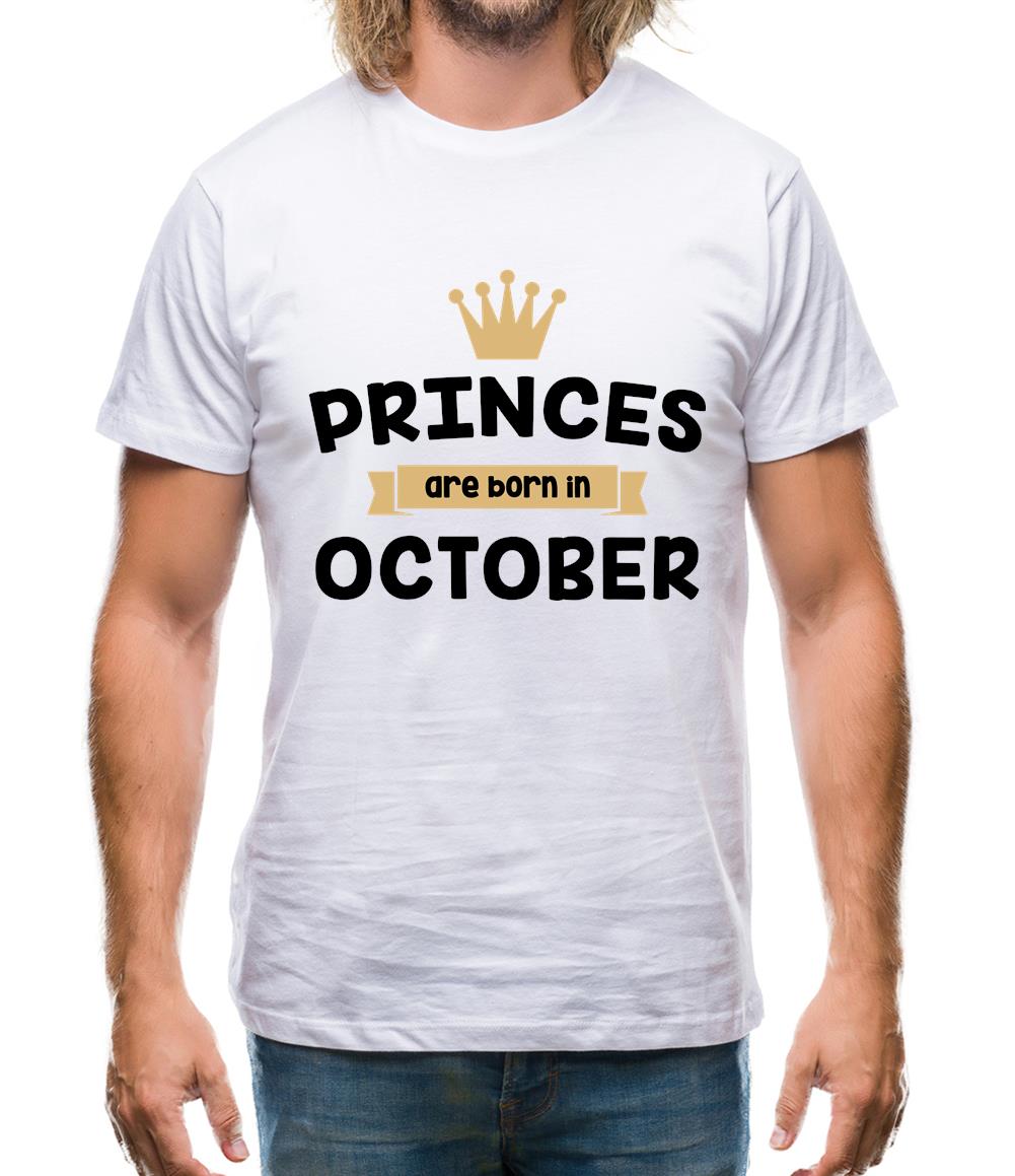 Princes Are Born In October Mens T-Shirt