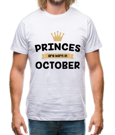 Princes Are Born In October Mens T-Shirt