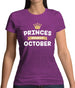 Princes Are Born In October Womens T-Shirt