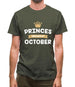 Princes Are Born In October Mens T-Shirt