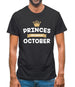 Princes Are Born In October Mens T-Shirt