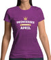 Princesses Are Born In April Womens T-Shirt
