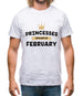 Princesses Are Born In February Mens T-Shirt
