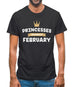 Princesses Are Born In February Mens T-Shirt