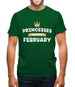 Princesses Are Born In February Mens T-Shirt