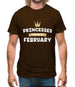 Princesses Are Born In February Mens T-Shirt