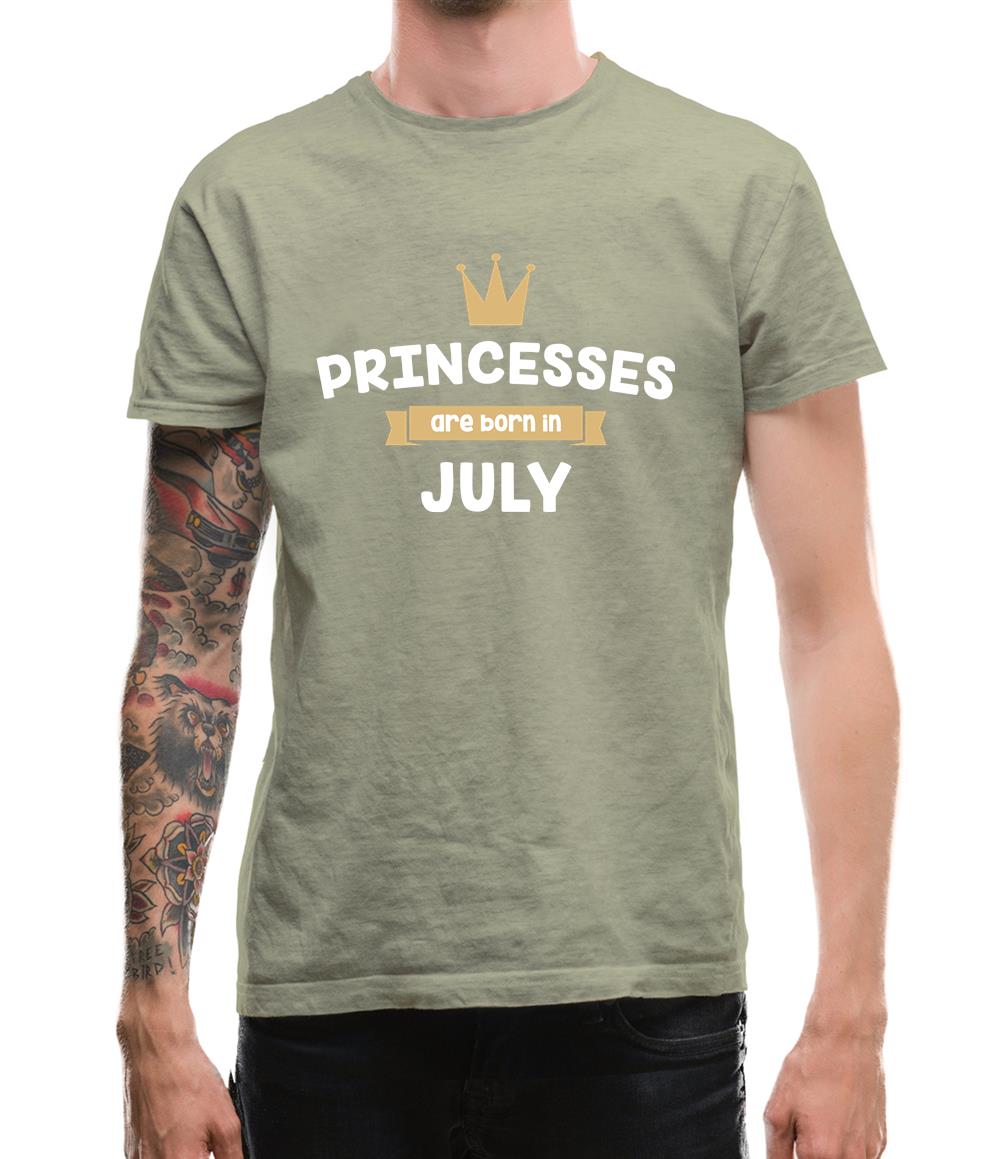 Princesses Are Born In July Mens T-Shirt