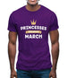 Princesses Are Born In March Mens T-Shirt