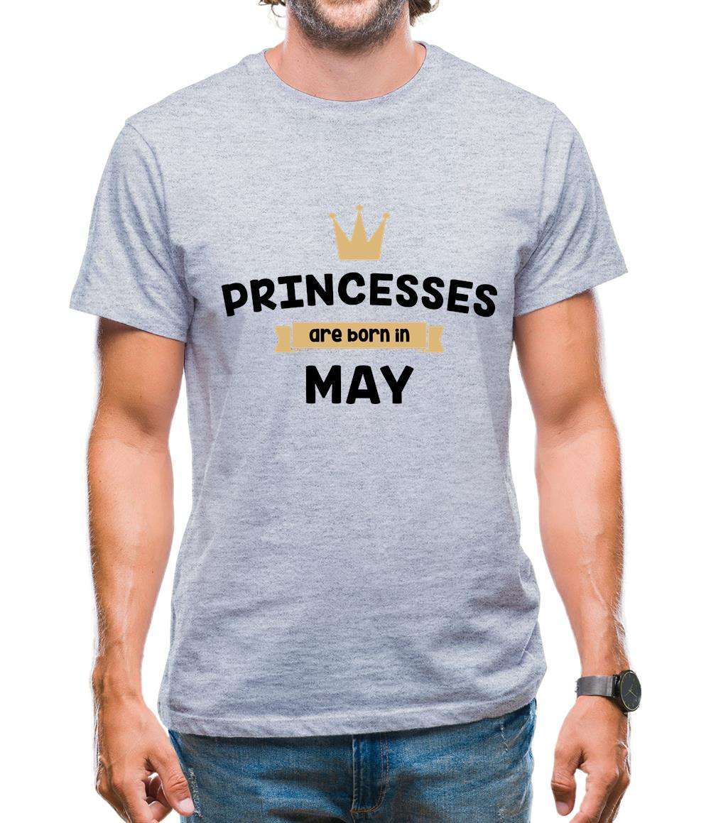 Princesses Are Born In May Mens T-Shirt